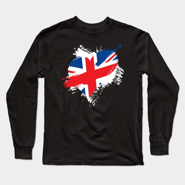 United Kingdom HeartEngland London Uk Long Sleeve T-Shirt by MooonTees